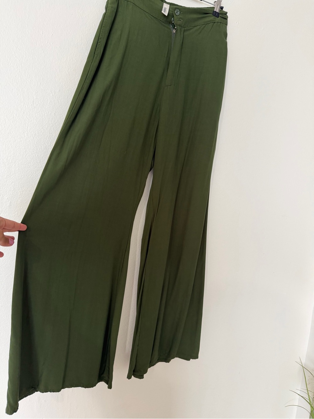 Valija Olive Green Palazzo Wide Leg Pants Size 6